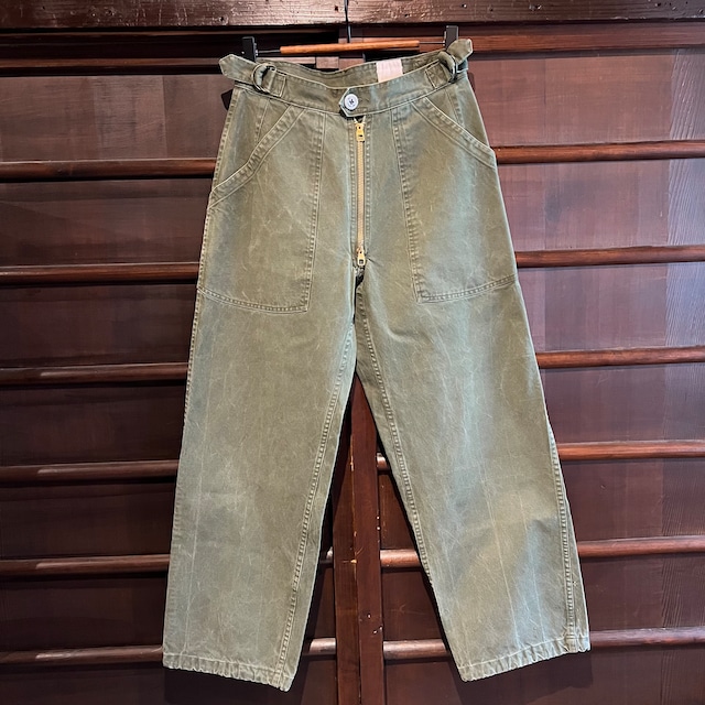 60's vintage french army mechanic pants