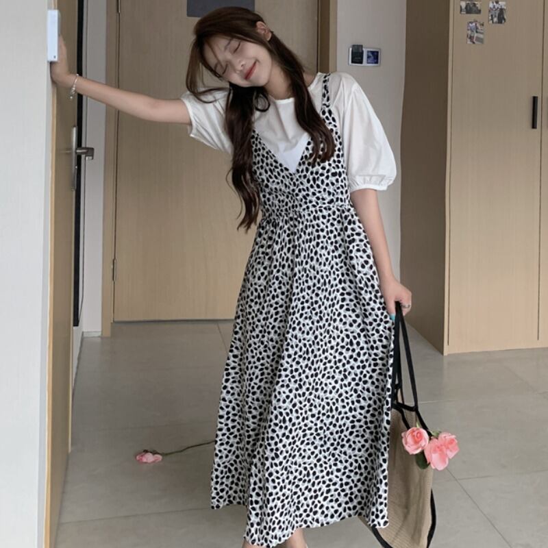 レオパードプリント柄ドレス サマーロングスカート 夏物 YY-ファッション84529869124