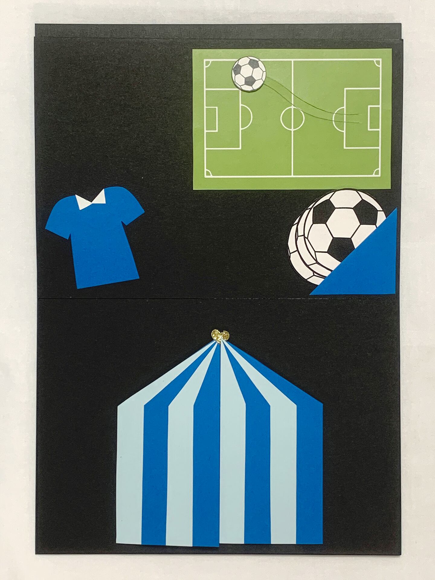 完成品】仕掛けアルバム（ブルー・サッカー）1点 | 青--はる