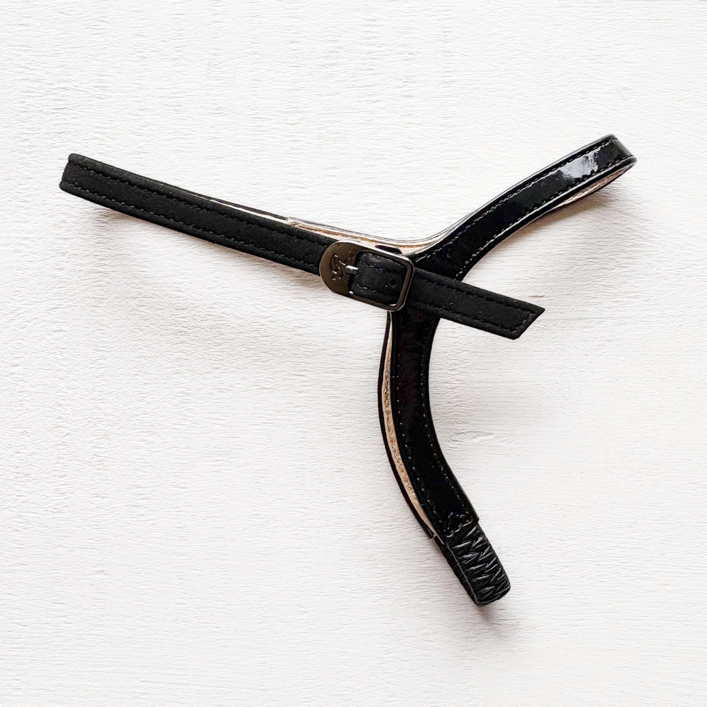 Type N002 ブラックスエードとブラックエナメルのコンビ (S.L)シューループ