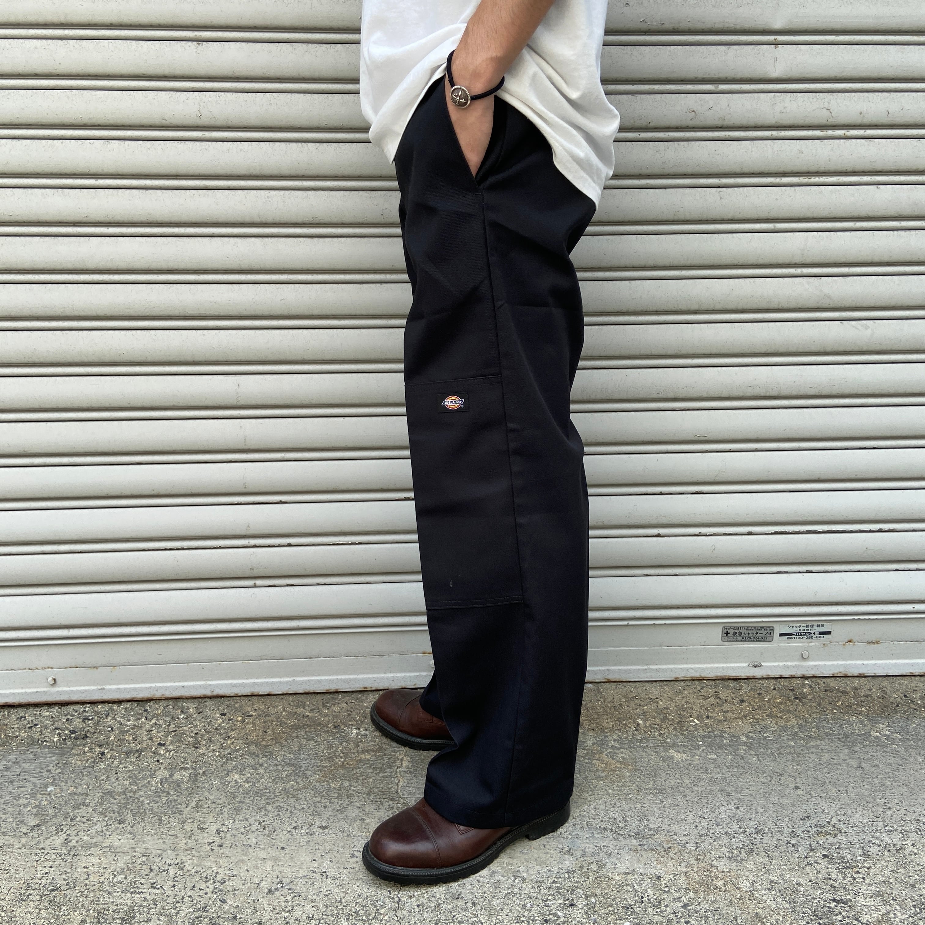 Dickies 未使用品 ダブルニーワークパンツ 黒 W30L30ルーズフィット