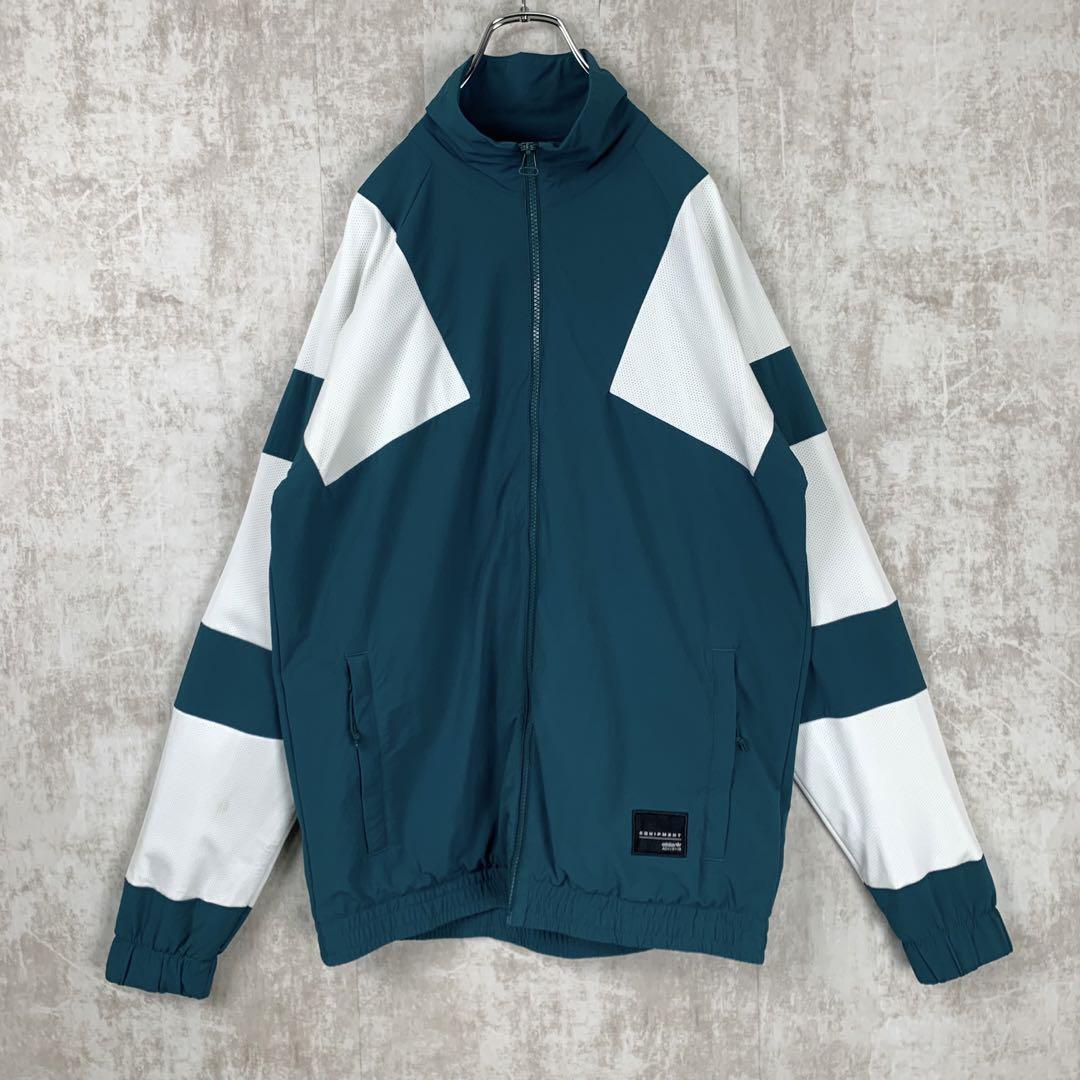 希少 90s adidas equipment マルチカラー ナイロンジャケット