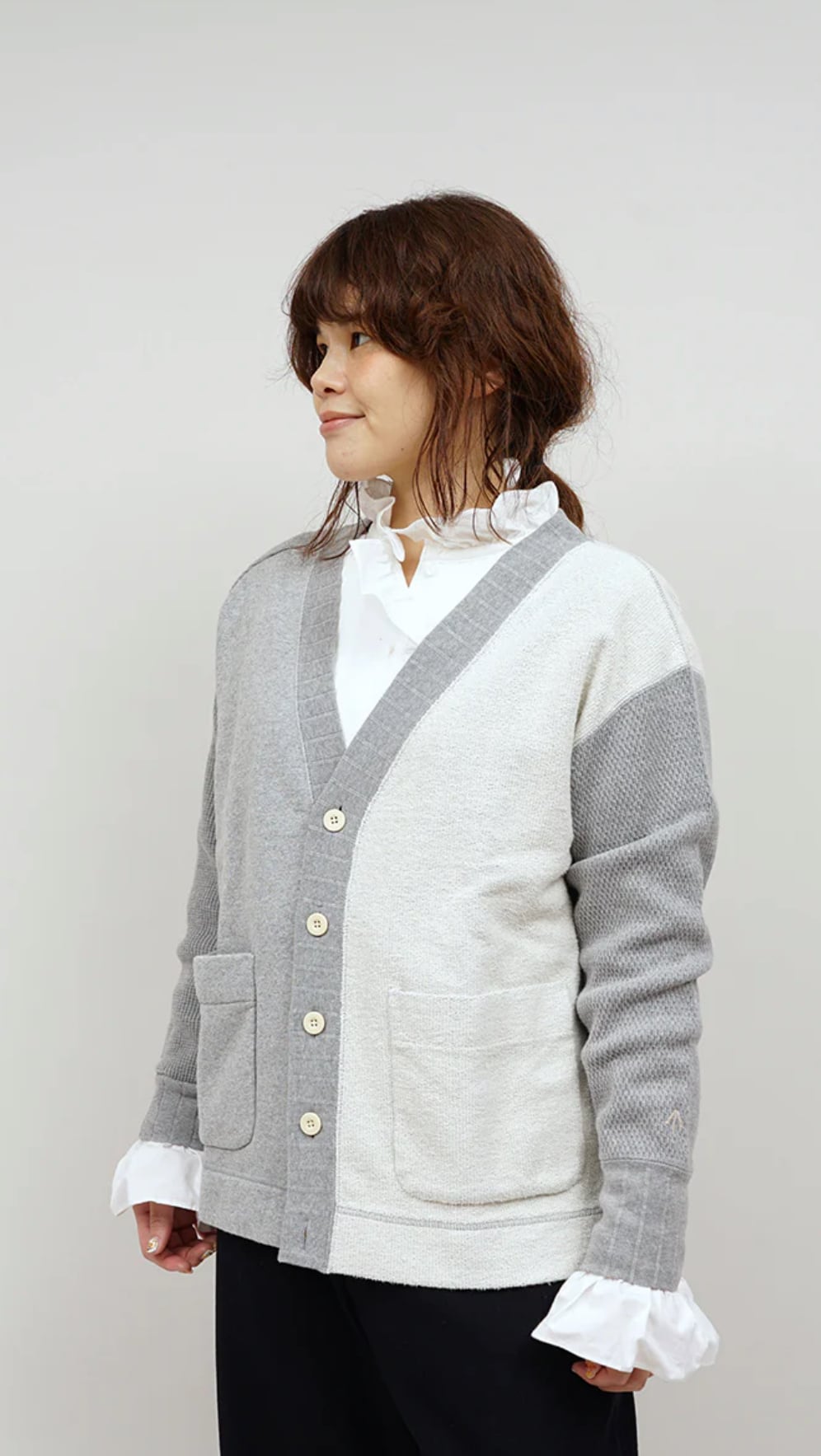KAPITAL キャピタル アーミー ボーダー AZUMA カーディガン Nigel cabourn woman ARMY JERSEY MIX CARDIGAN | mambo ladys