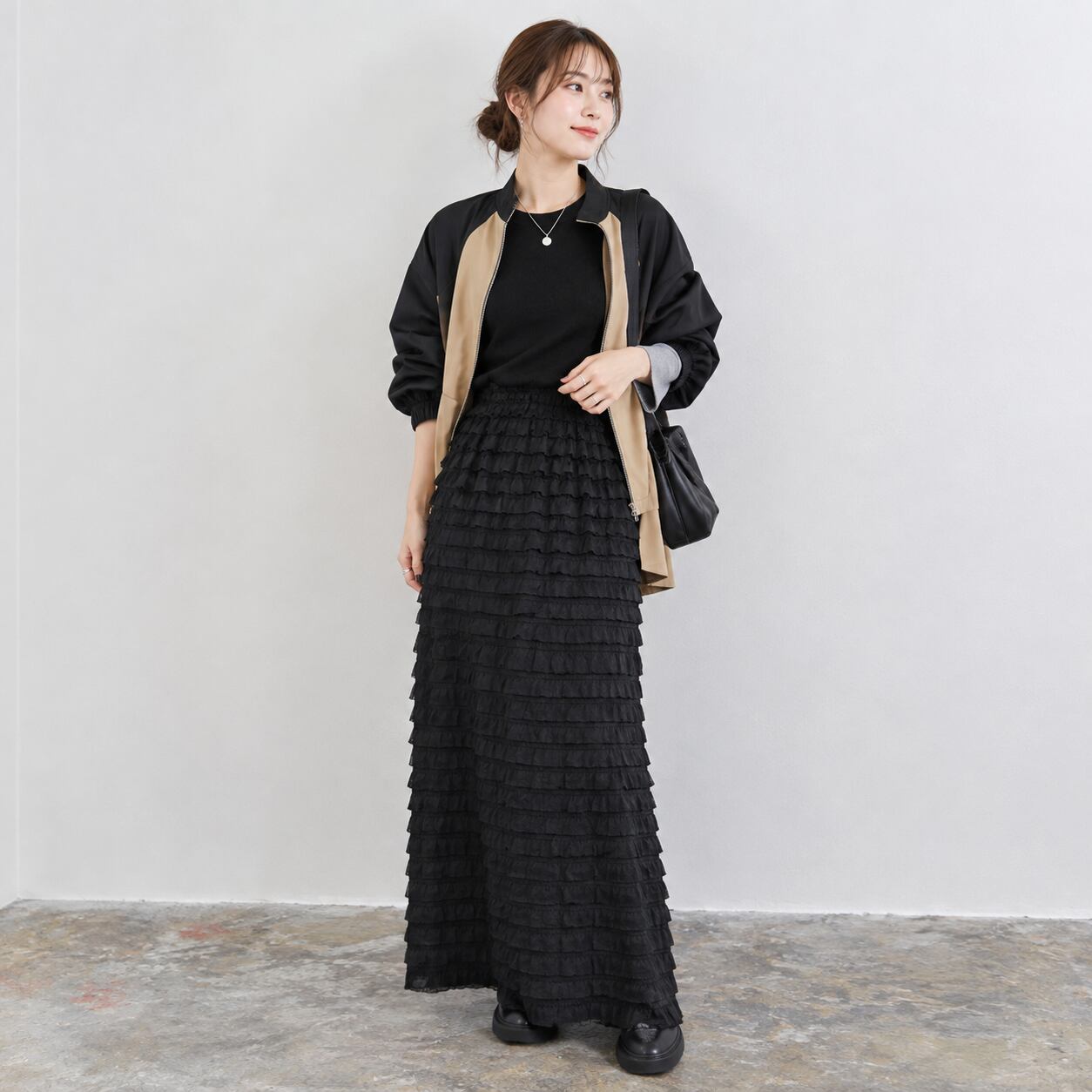 ★9月3~7日POPUP販売限定★SEVEN SENSE(セブンセンス)ティアードフリルロングスカート【1241000】