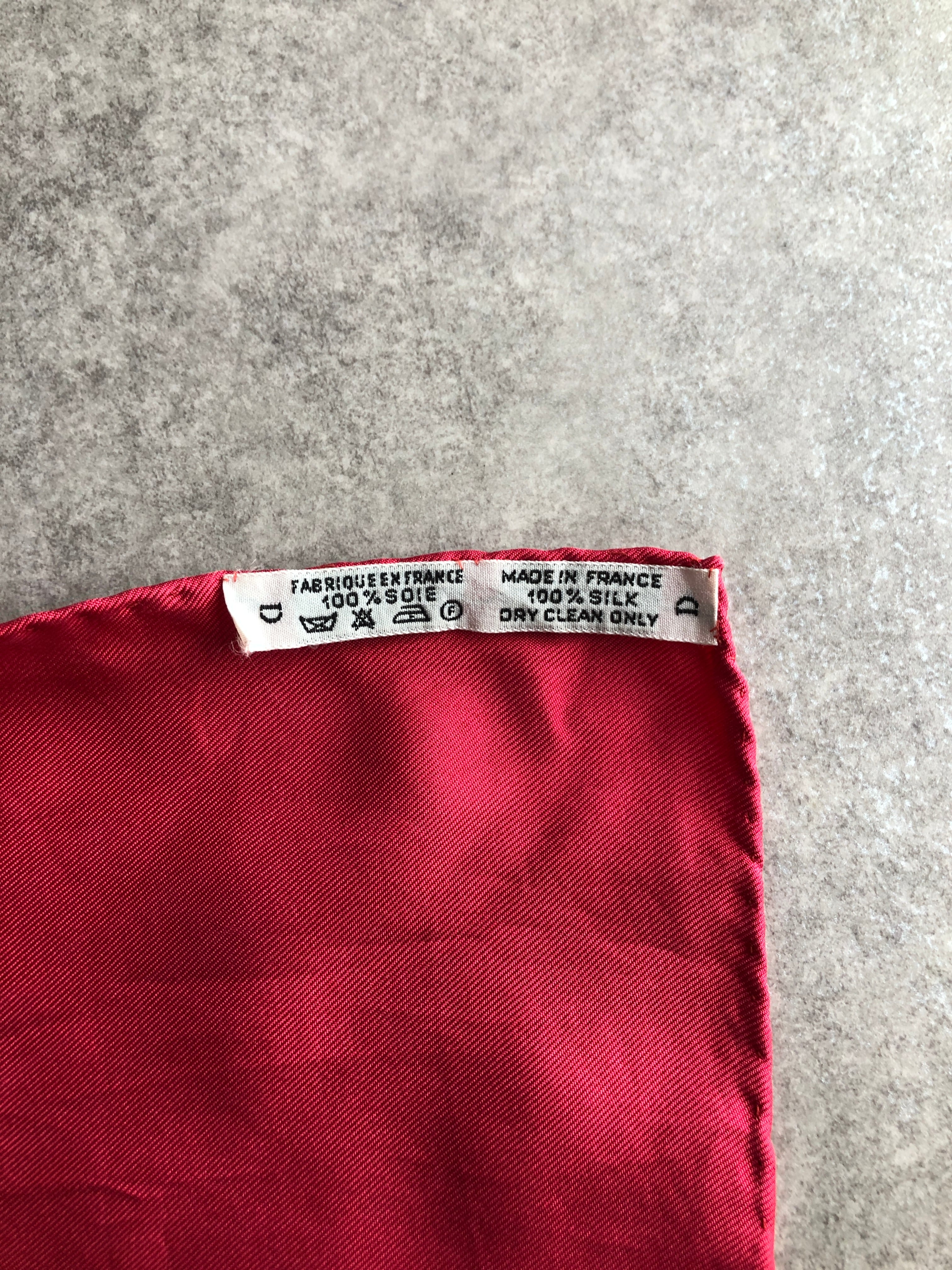 HERMES エルメス スカーフ レッド ベルトモチーフ カレ90 シルク