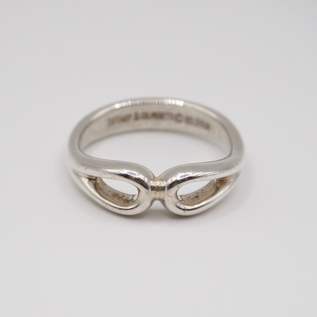 Tiffany&Co. 約9号 ダブルオープン ティアドロップ リング シルバー925 ティファニー