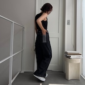 ダメージストレートリラックスデニムPT/ブラック