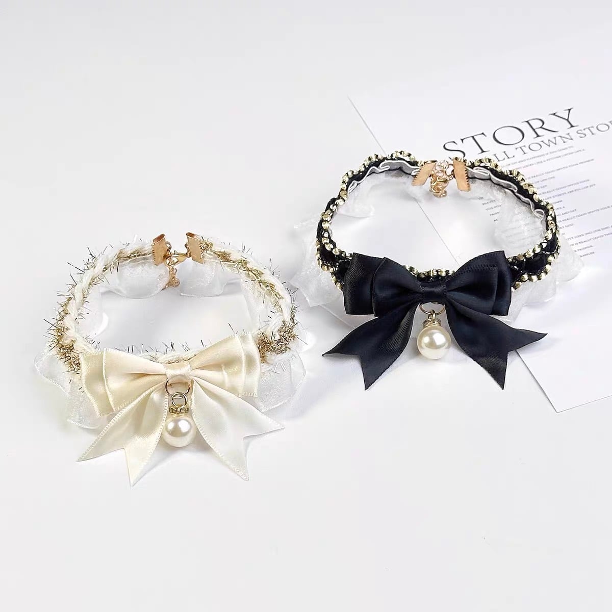 Elegant Ribbon Collar 首輪 猫 リボン チョーカー | nyanpets