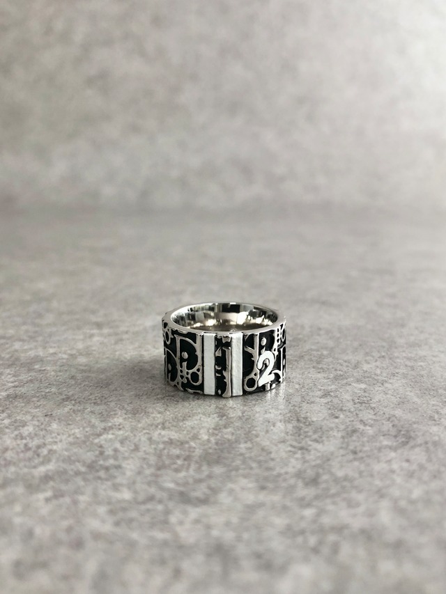 Christian Dior クリスチャン ディオール トロッター 指輪 ブラック リング vintage ヴィンテージ オールド 25jy2b