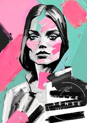 Mirthful 抽象アートポスター｜陽気さと美しさを描くファッショナブルアート｜シンプルモダン空間に映える上質インテリアA2ポスター
