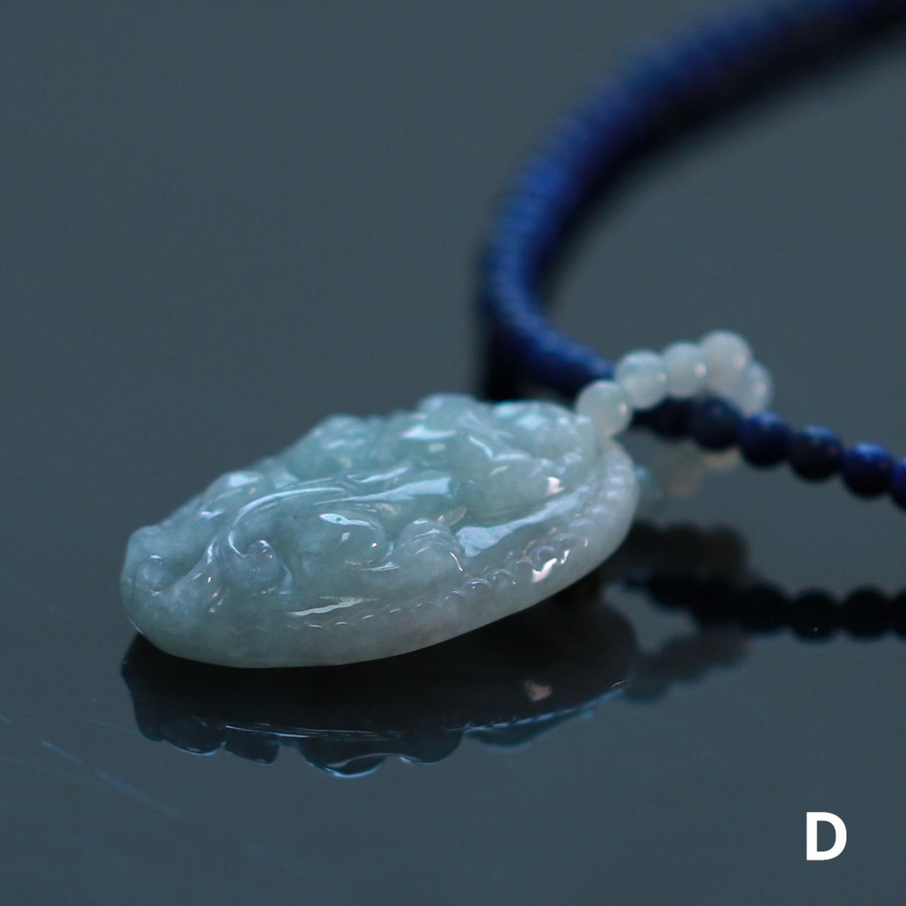 待望の再販！！翡翠とラピスの絶妙な色合いがgood！hikyu Top lapis lazuli necklace A貨翡翠 jd_ne1241