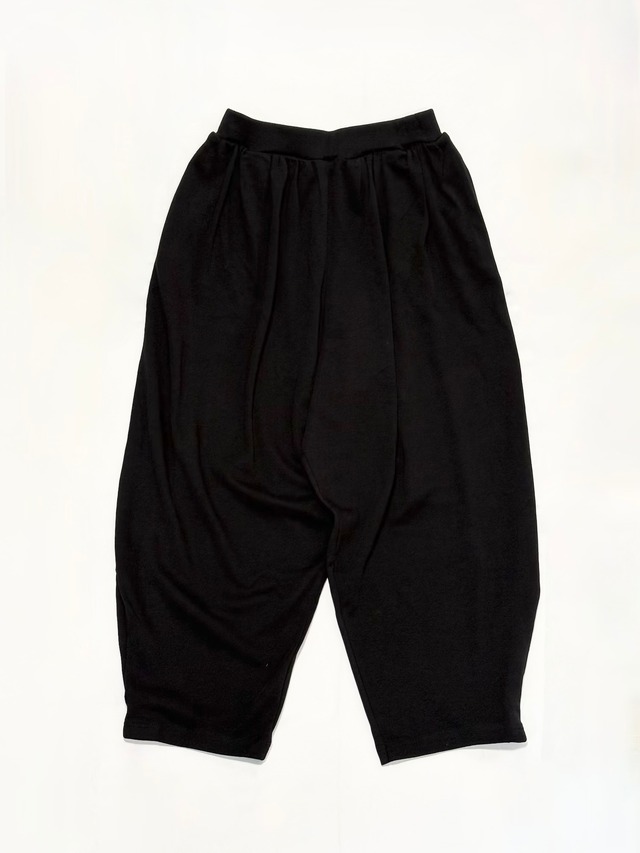 シサム工房Sisam Organic・オーガニックコットンカットソー　ギャザーPT・BK　26ASOCS1501