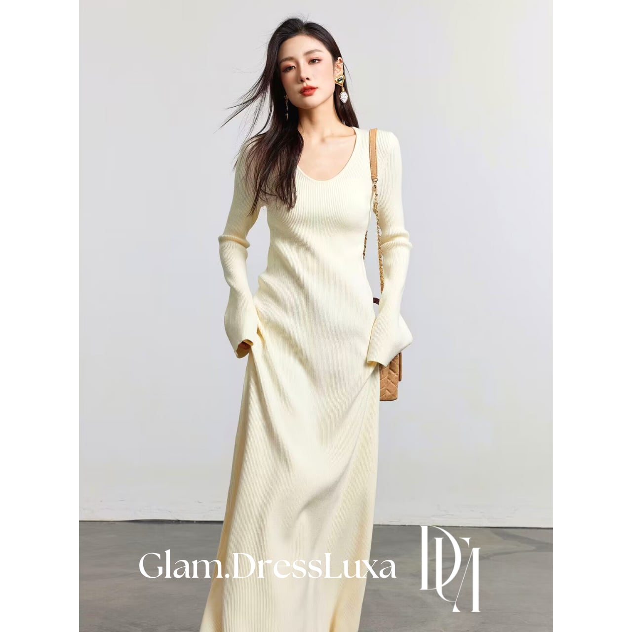 ソフトニット ロングワンピース/3color_W429