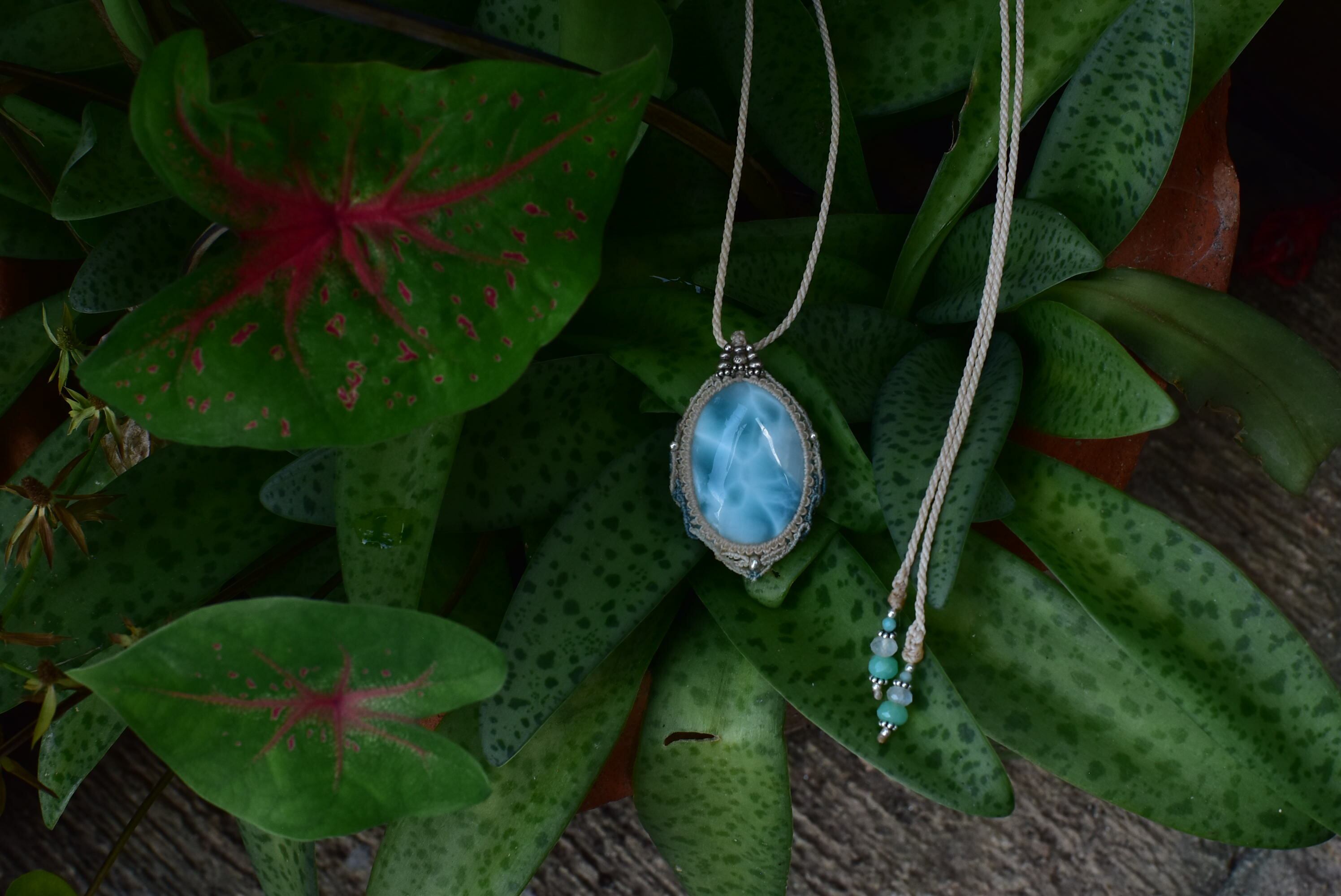 透明感☆大粒☆ラリマー マクラメペンダント lari036 | Funky garuda