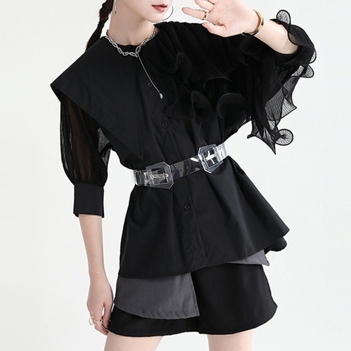 asymmetry shoulder tops / l0821