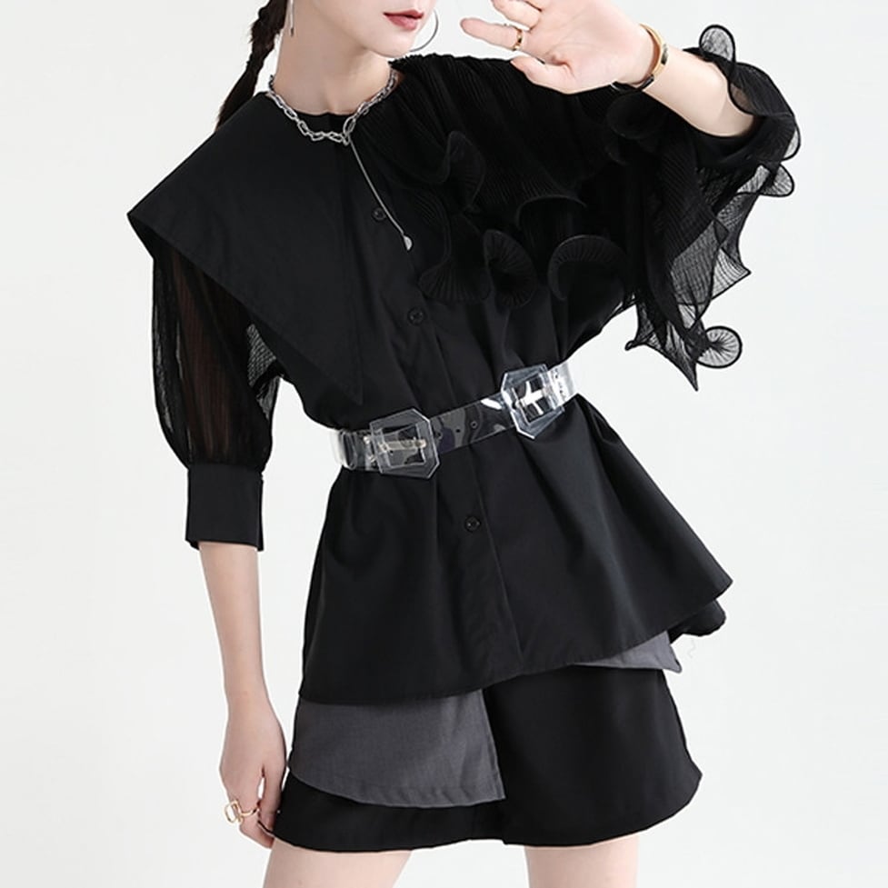asymmetry shoulder tops / l0821