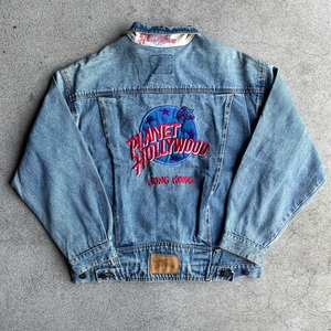 "planet hollywood 刺繍denimjacket"