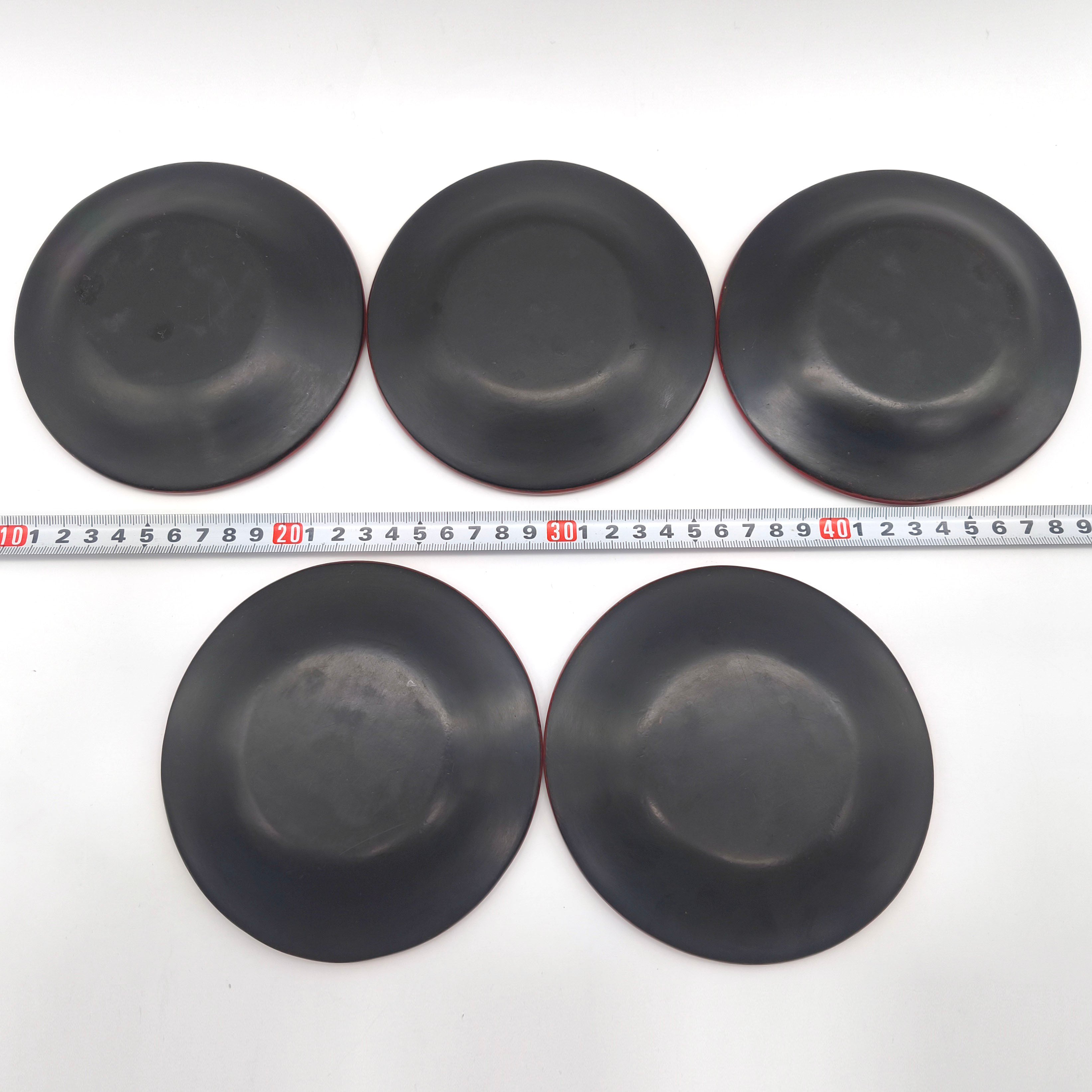 仙台堆朱・茶托・5客揃・漆器・伝統工芸・No.251105-14・梱包サイズ60