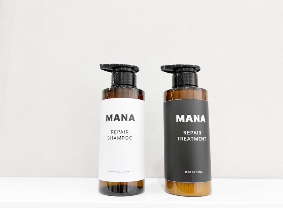 MANAリペアシャンプー&MANAリペアトリートメント 各300gポンプ