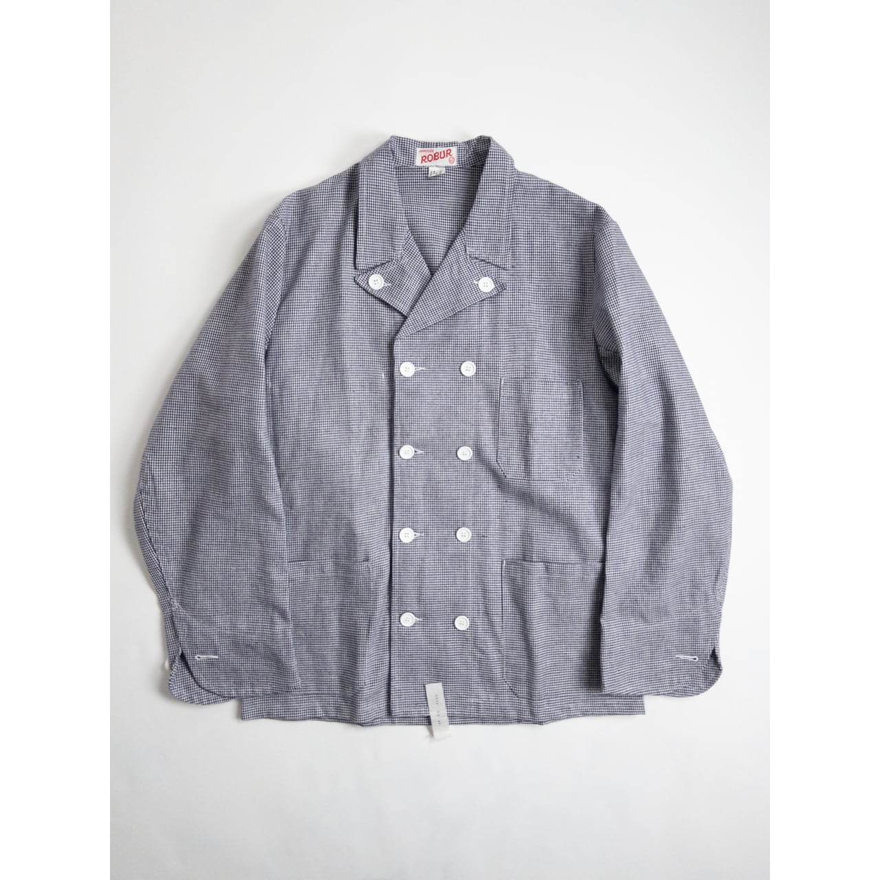 60s French Vintage Ecru HBT Butcher Coat 麻 生地 厚手