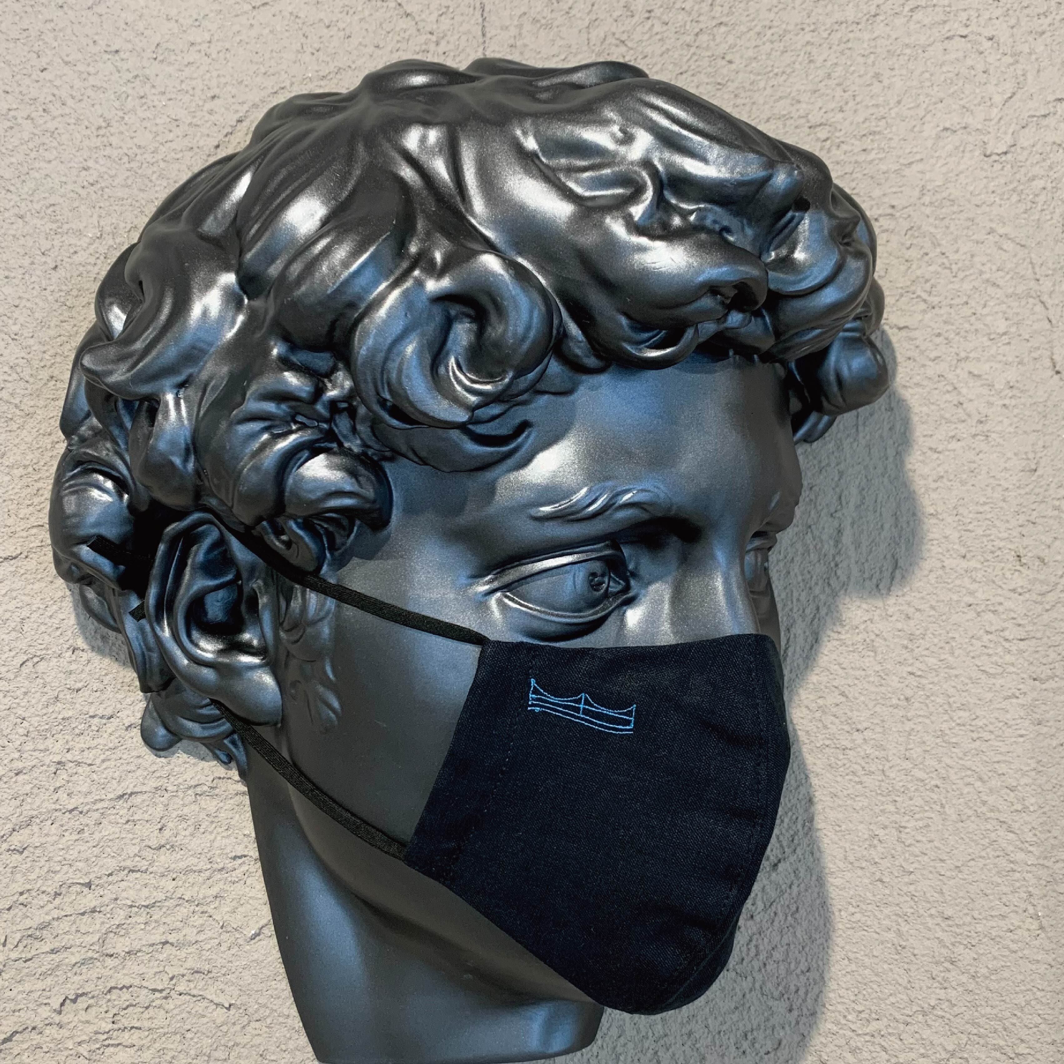 エンジェルリネン(A2)】極薄麻/ブラック≪涼しいマスク≫ KOJIMA MASK