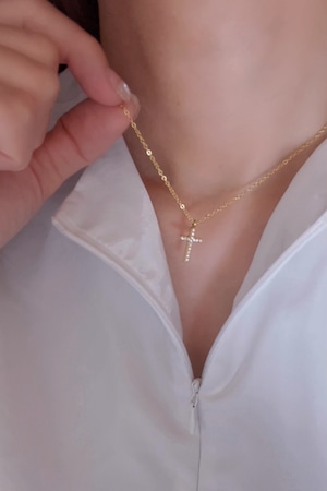 ユニセックス クロスネックレス