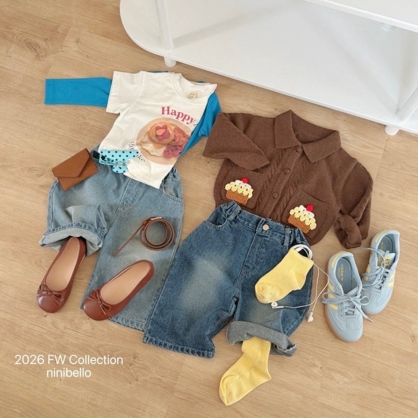 送料無料【予約】/ kidsハッピーミール半袖Tシャツ / ninibello