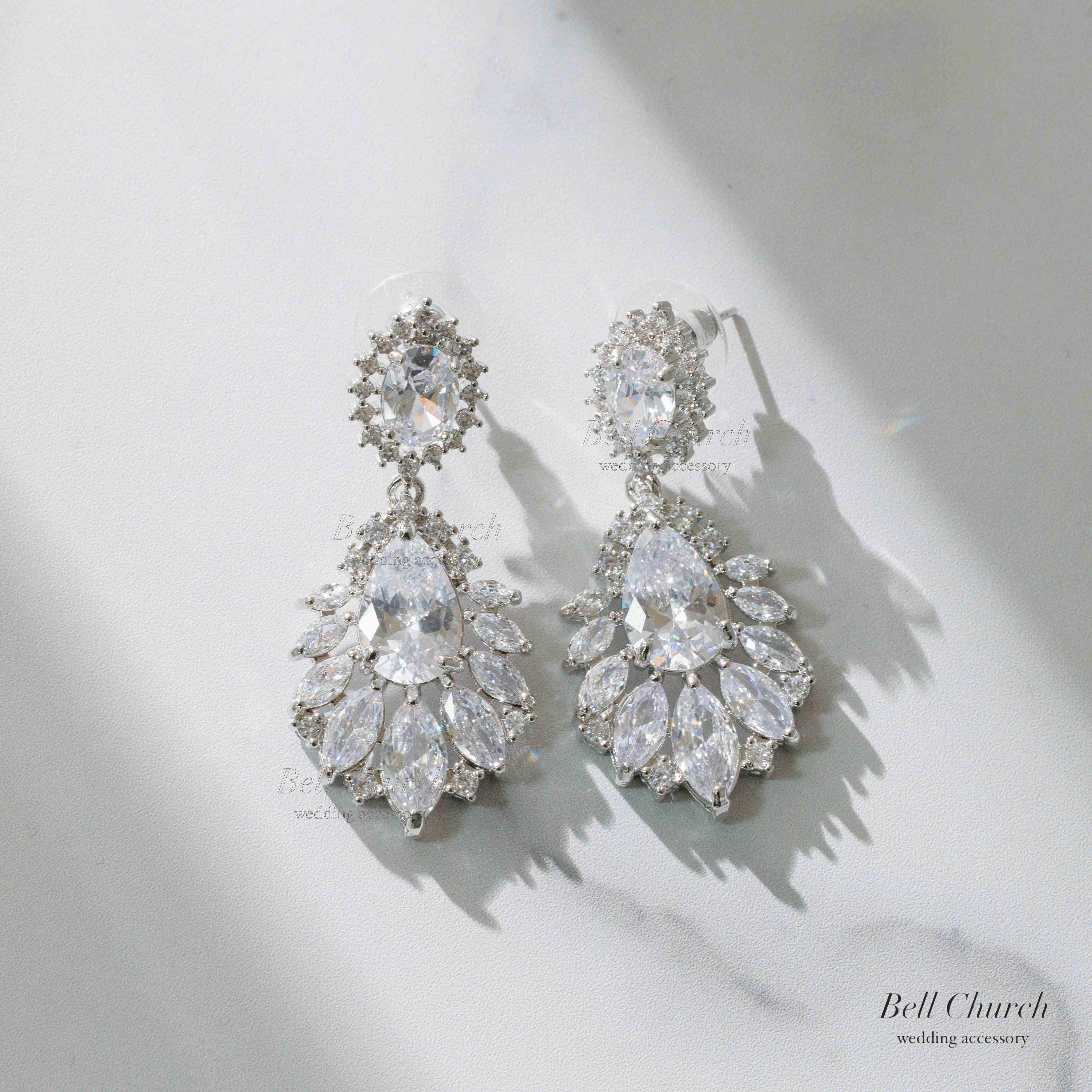 ピアス イヤリング | キュービックジルコニア | シルバー | (BC-E63