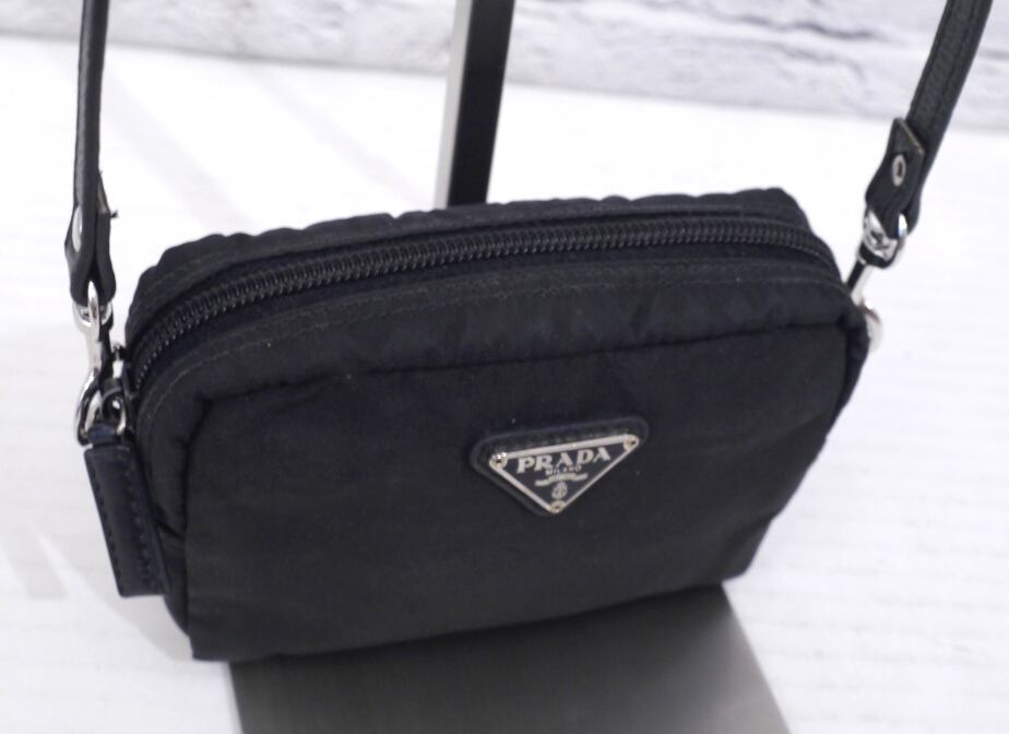 美品】 PRADA プラダ テスート ナイロンxレザー クロスボディ ミニ