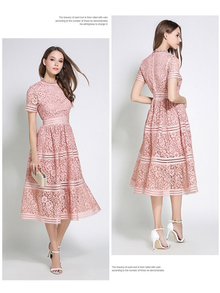 芸能人ご着用 高級レース グリーン ピンク ワンピース ドレス 毎日ワンピース