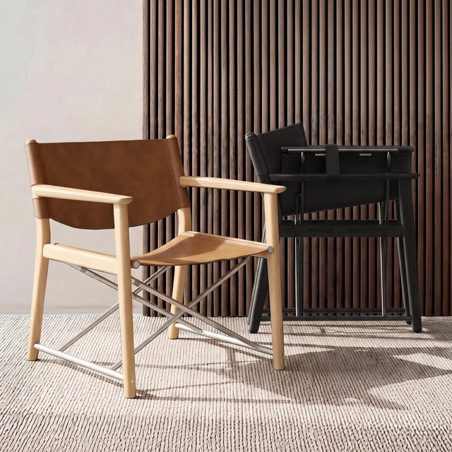 Lounge Chair Oak Natural /Leather