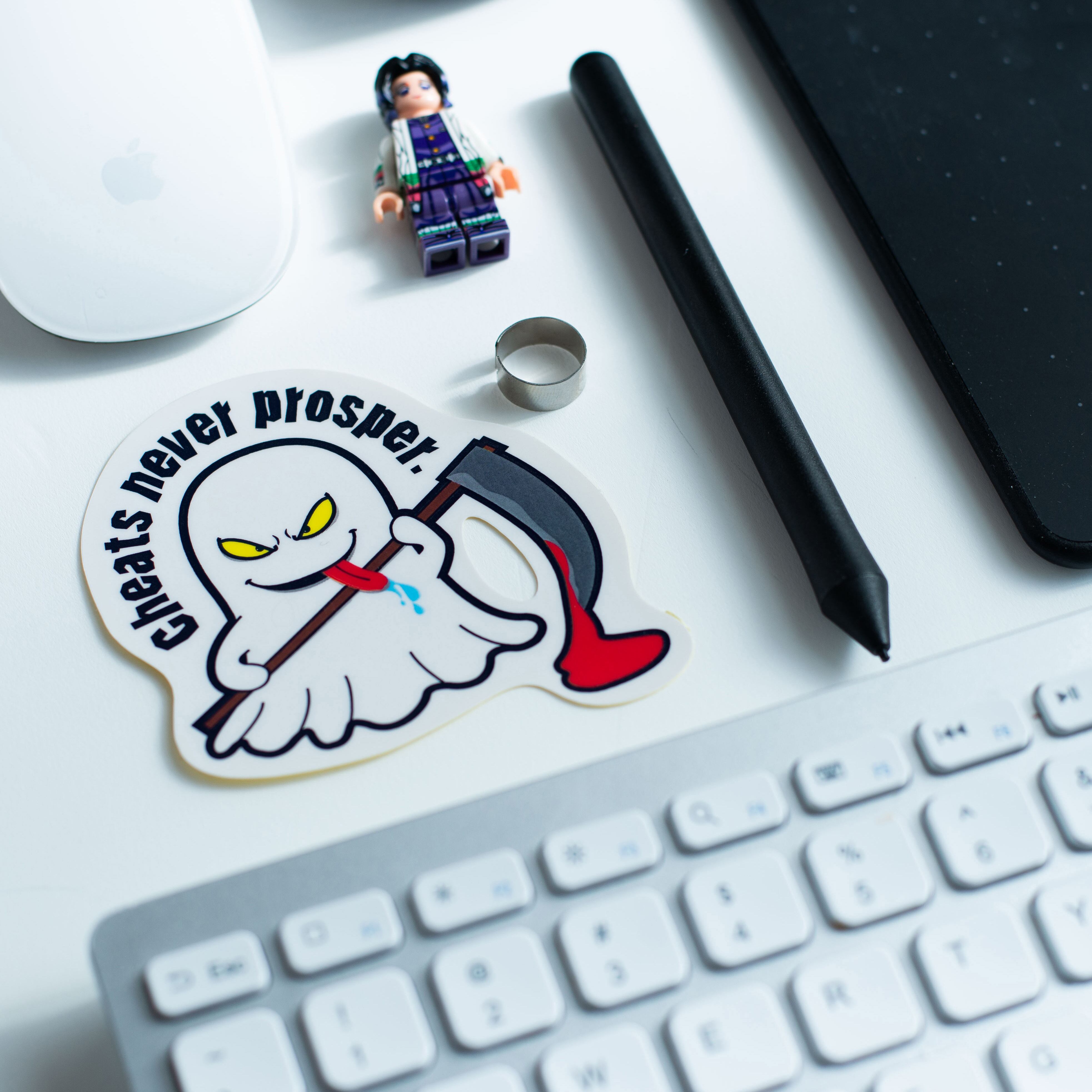 名言ステッカー バイク ヘルメット ガジェット「不正が繁栄することは