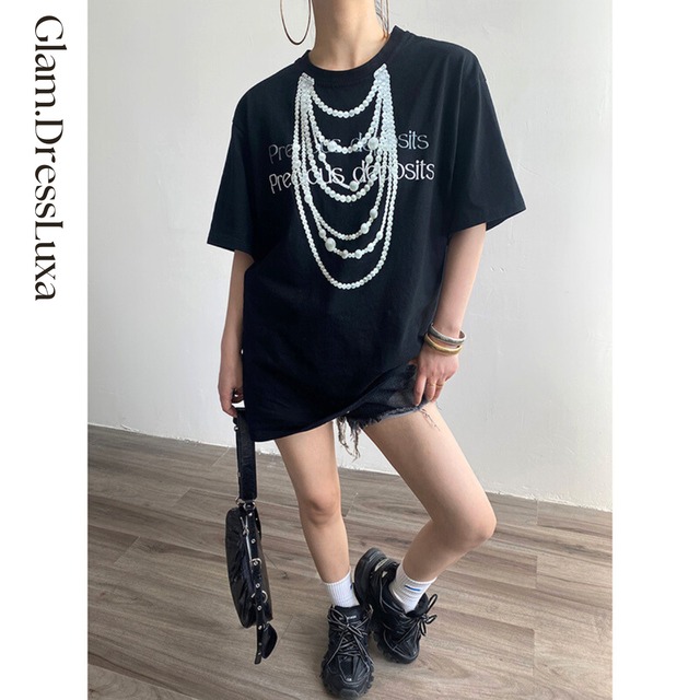 fake jewelry プリントTシャツ/3color_T751