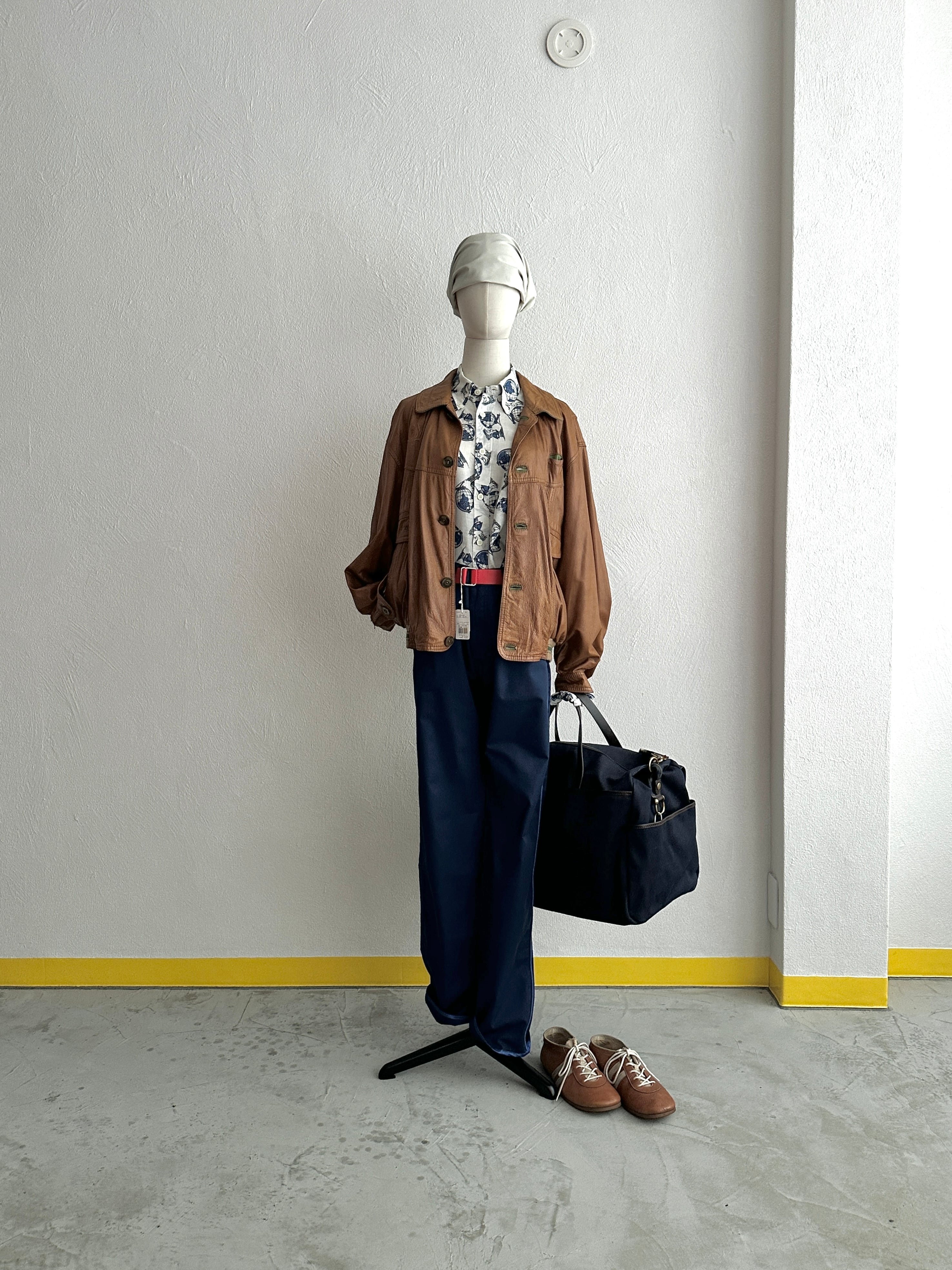 e90's J.C.DE CASTELBAJAC Full Pattern Cotton×Linen Sheer SH | ETRAK
