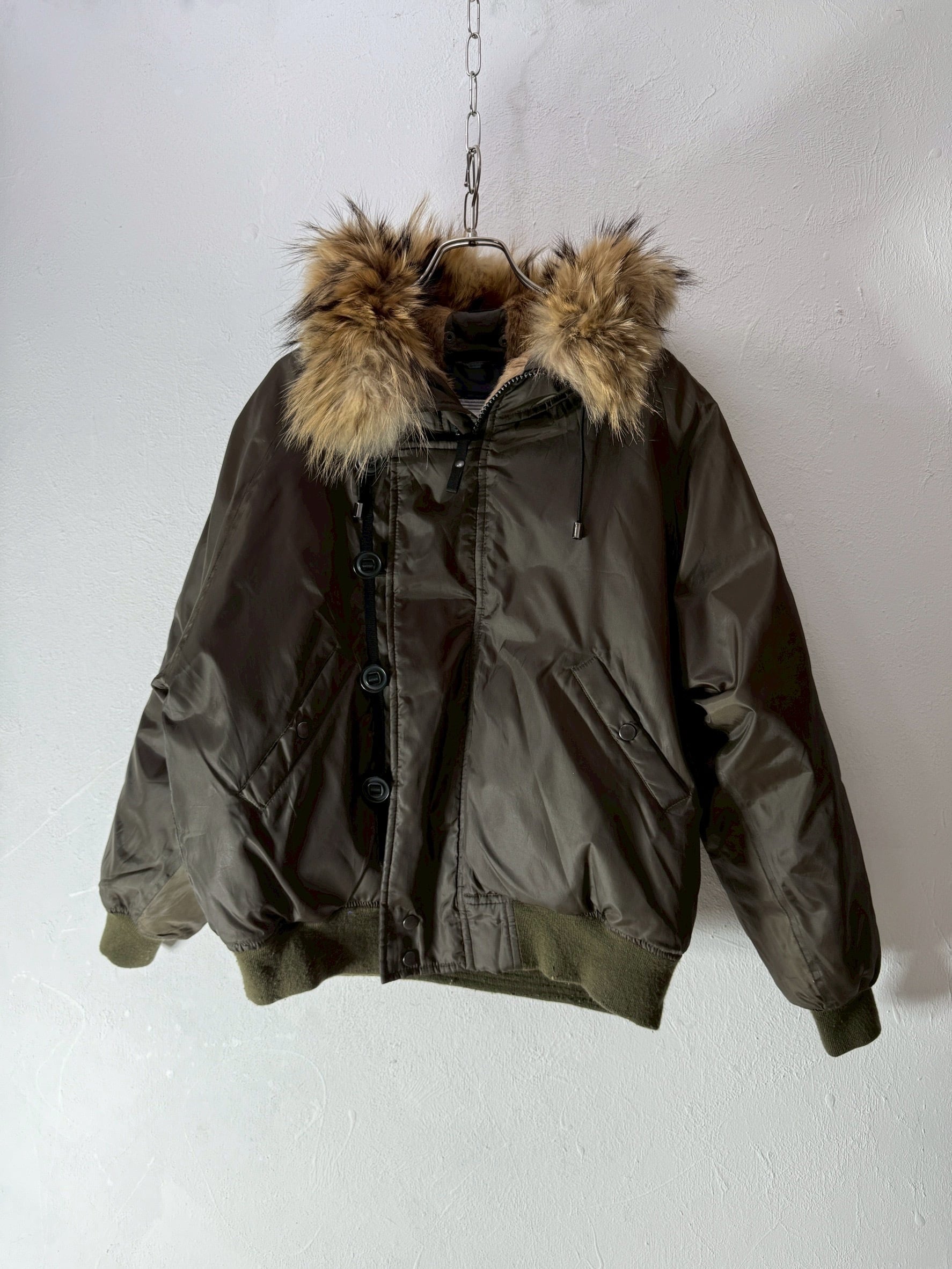 00s EUR “Raccoon Fur Hood” Down Jacket
