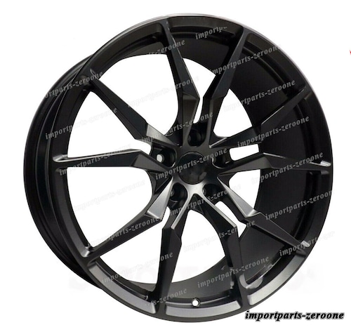 20インチ サテンブラックフルスタイルホイール 20x10.5 オフセット15 5x112 66.5 4 個セット -BRN-12272 鍛造 ★