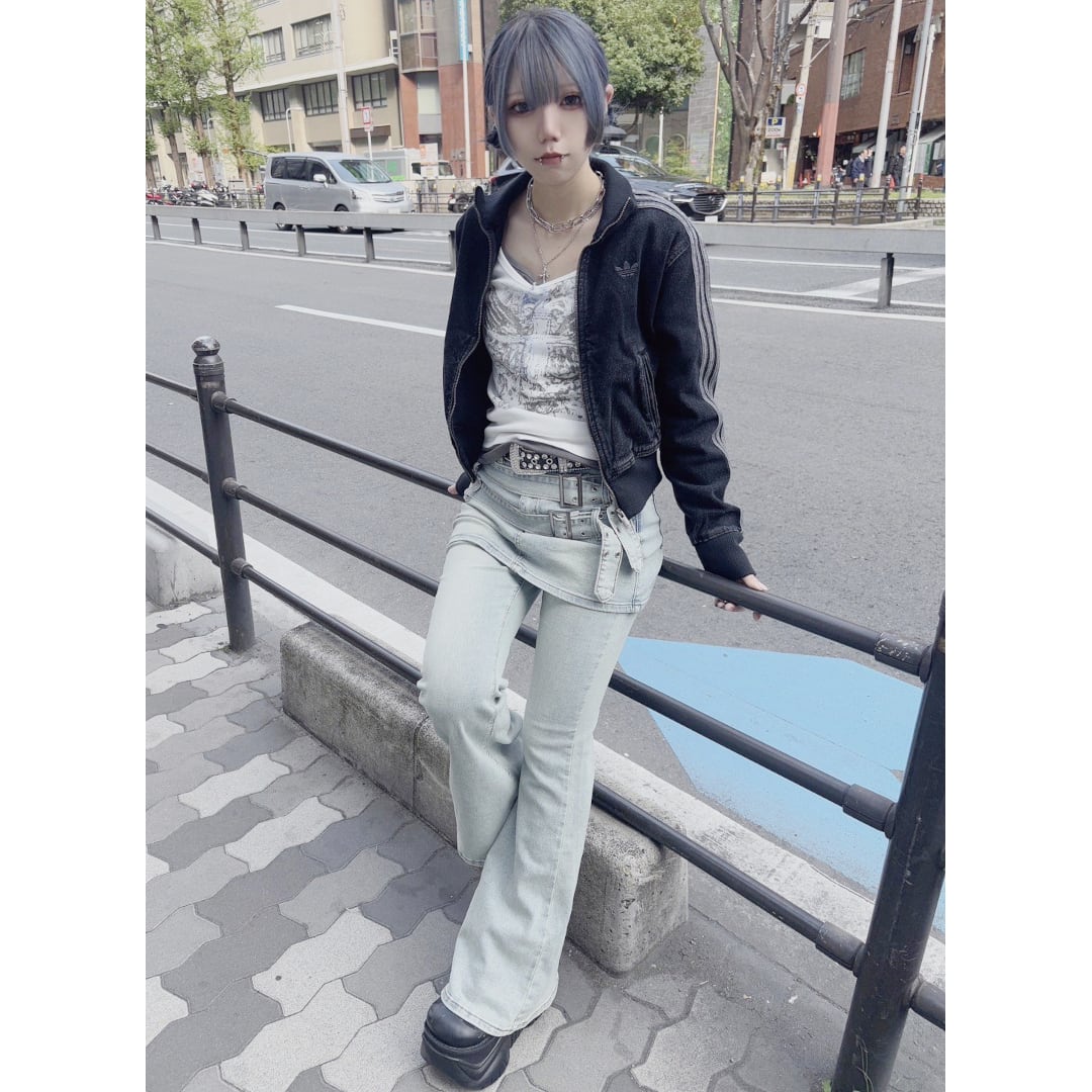 Wベルトレイヤードフレアパンツ | VOLCAN&APHRODITE