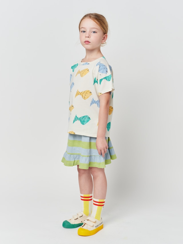 【入荷済】［23SS］ bobochoses（ボボショセス）Multicolor Fish all over  T-Shirt　Ｔシャツ