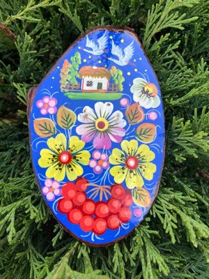 ペトリキフカ塗りのマグネット ペトリキウカ村（Khomenko製作）