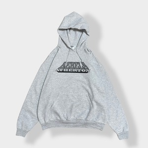 【JERZEES】ロゴ プリント REBELS ATHERTON スウェット パーカー フーディー hoodie プルオーバー XL ビッグシルエット グレー us古着