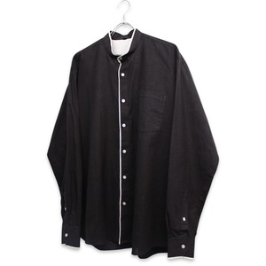 Oversized monotone linen shirt