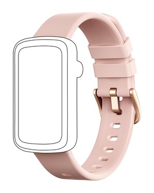 【在庫のみ】スマートウォッチ Lynn2 交換用バンド 幅16mm通用 男女兼用 手首周り 最大22CM 最小13CM 調整可能 (Pink)