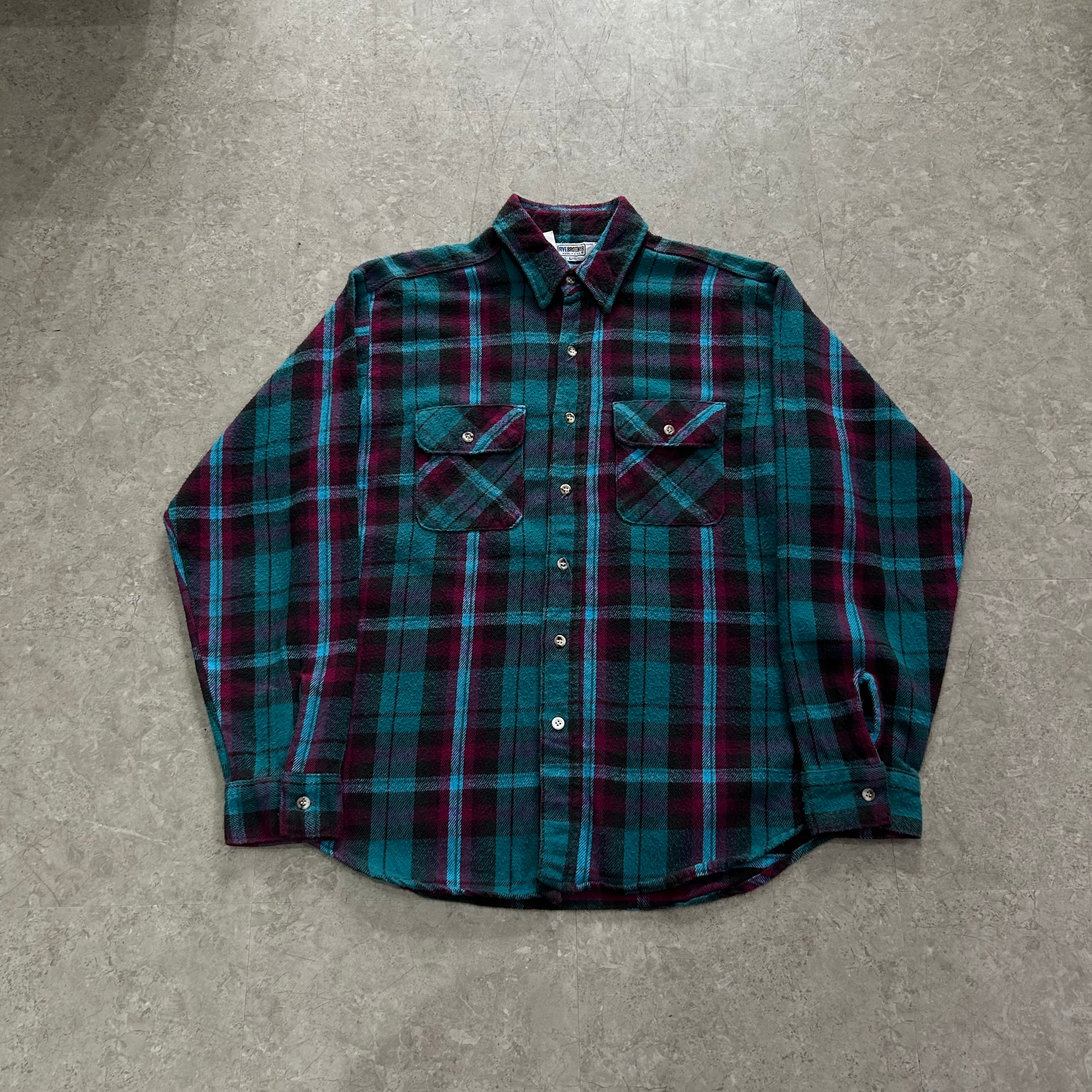 80s FIVE BROTHER heavy flannel shirt【仙台店】 | What'z up