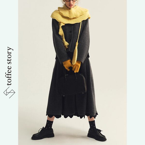 2color】雪の詩を編むマフラー＆ミトンセット 《P0296》 | toffee story