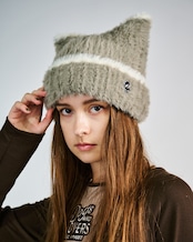 COOLAロゴCATイヤーニットキャップ (BROWN) CQ-49537