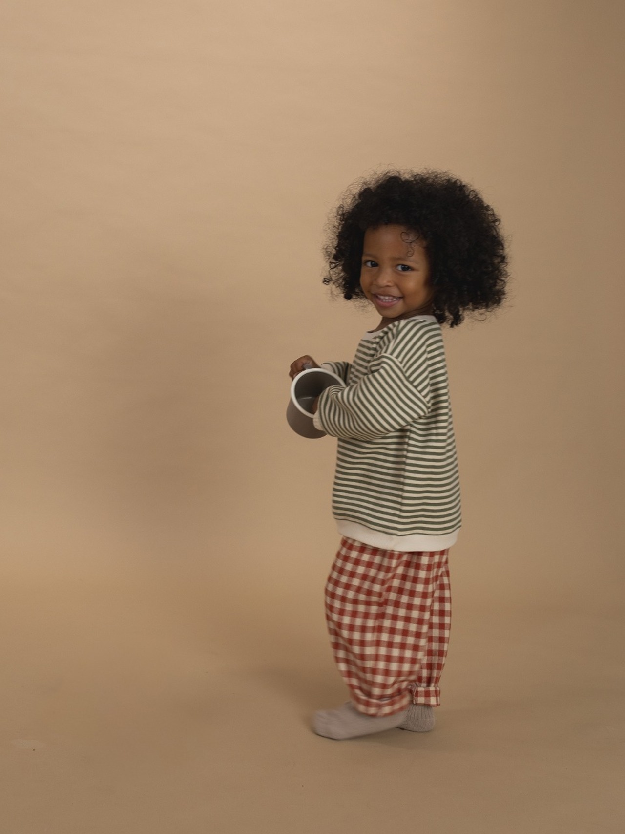 ORGANIC ZOO　Paprika Gingham Carrot Pants