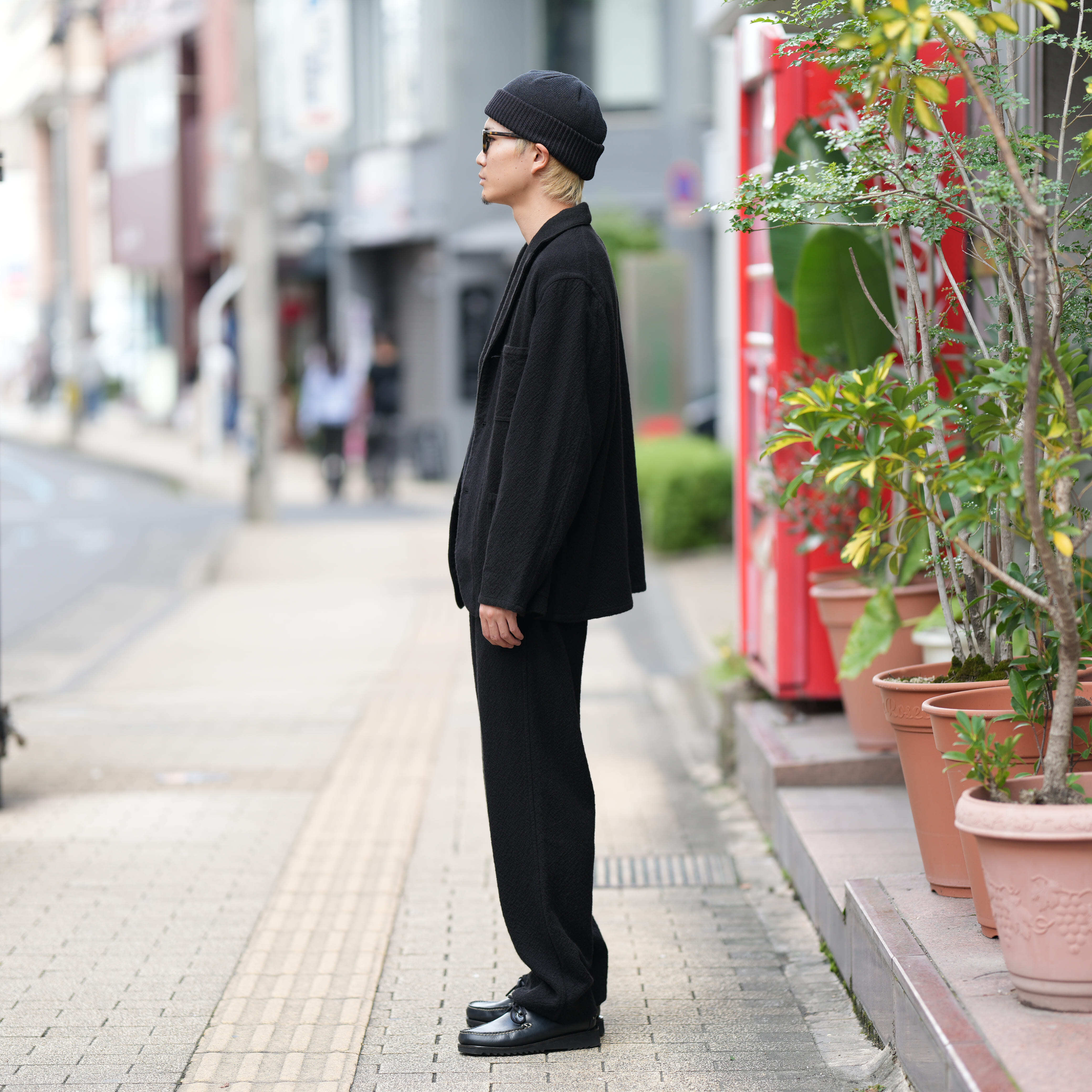 25aw HERILL リジッドカシミヤパンツ サイズ2 黒 HERILL(へリル)25AW 