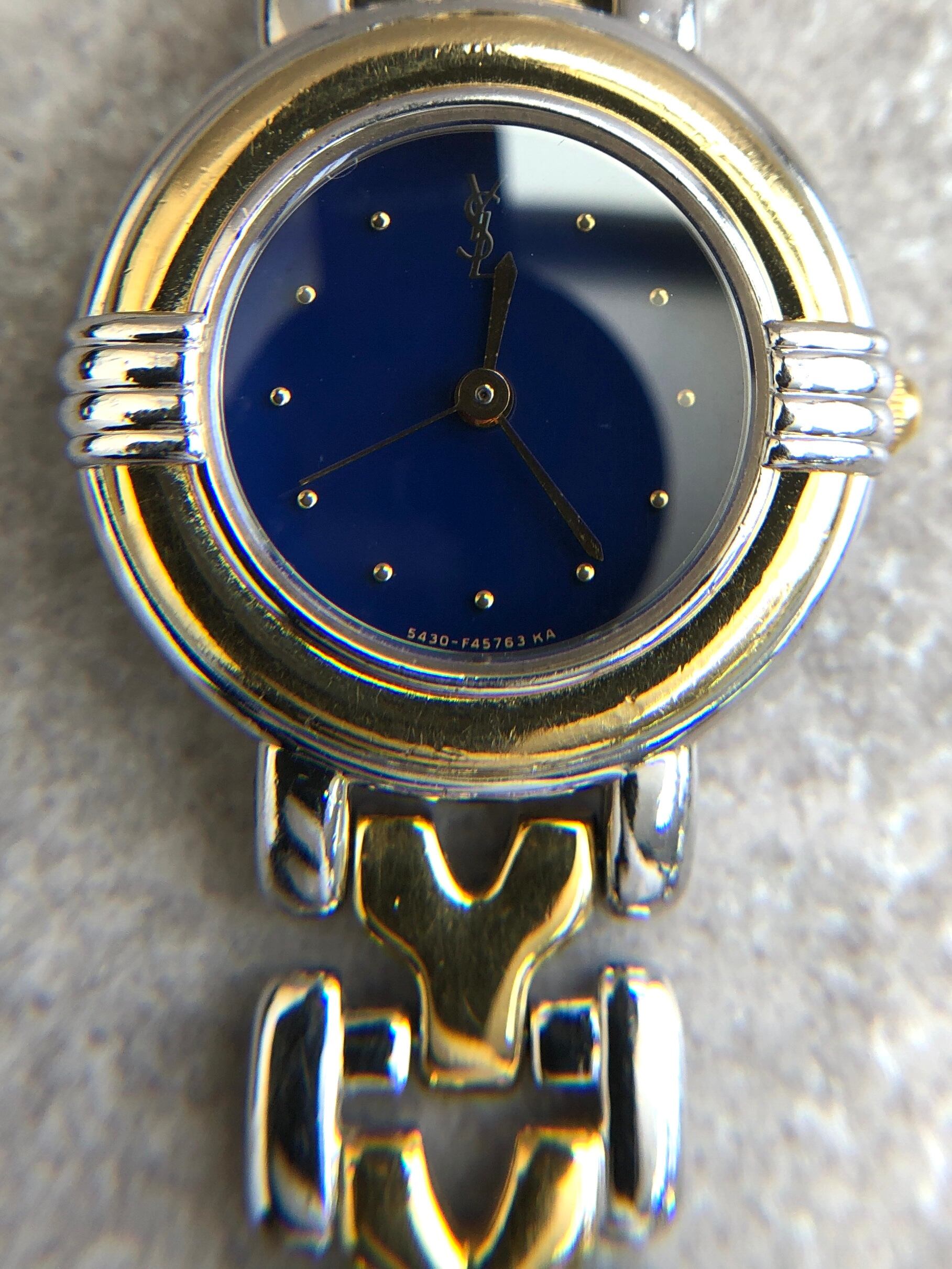 Yves Saint Laurent イヴ・サンローラン 腕時計 ゴールド×シルバー YSL