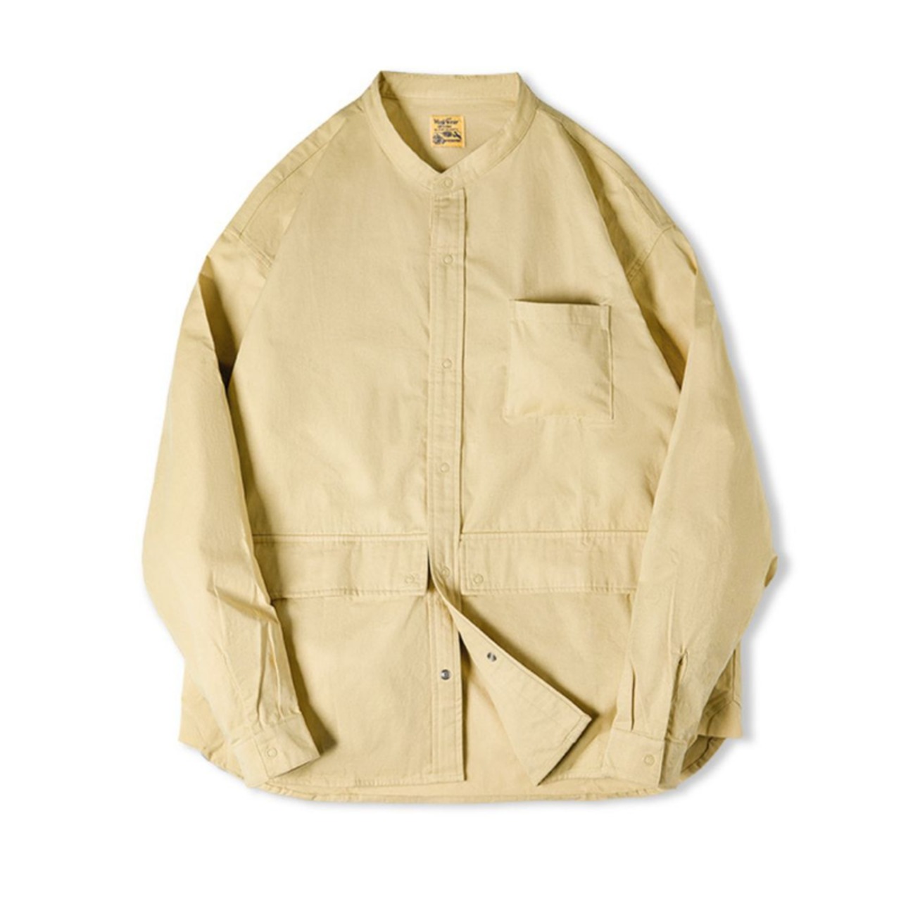 Band Collar Long Sleeve Shirt ◇2color H0173