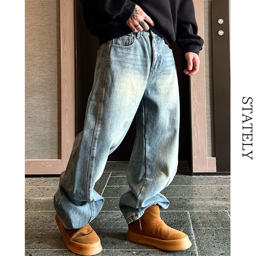 Wide Fade Denim ワイドデニム_B49 画像